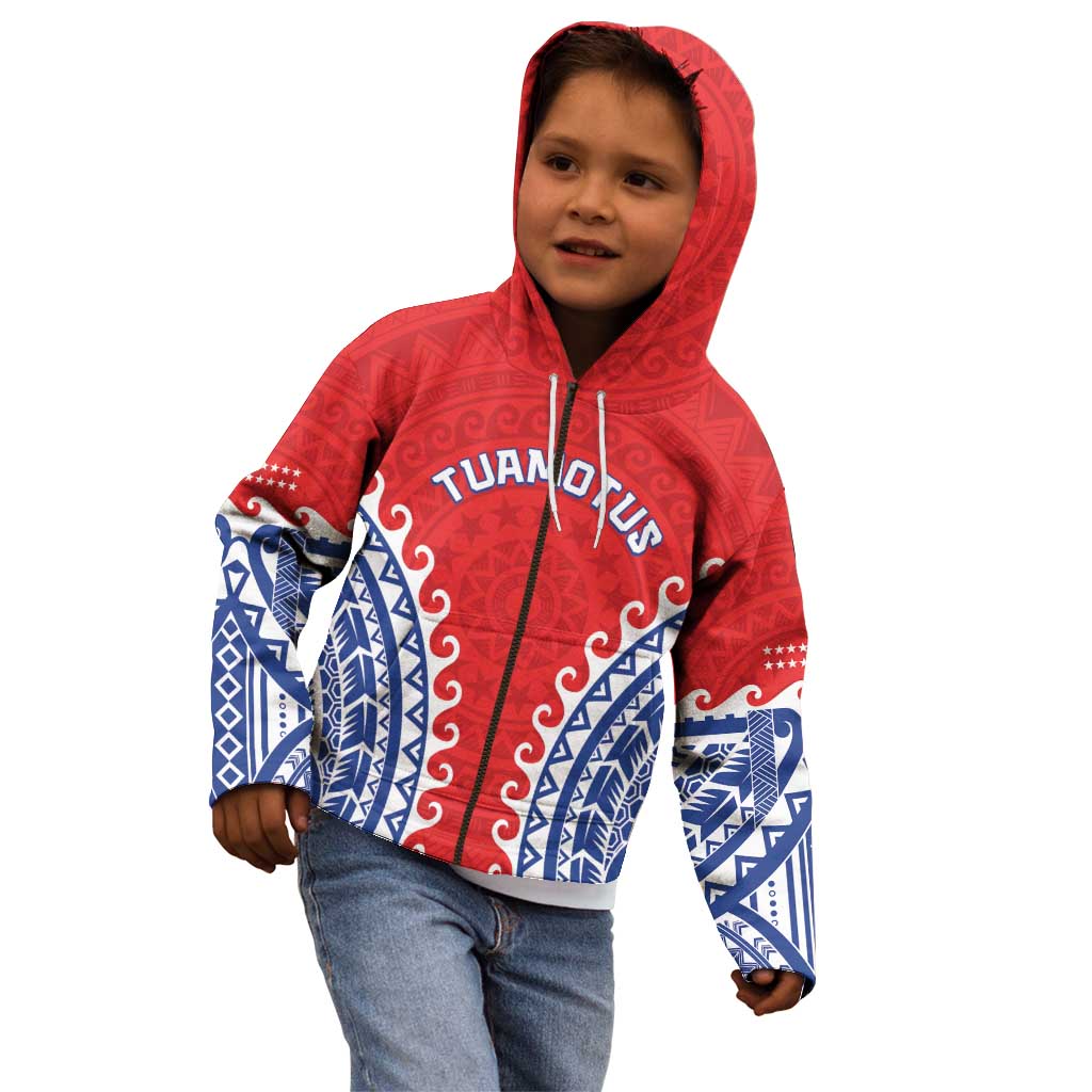 Custom Tuamotu Archipelago Kid Hoodie Polynesian Tribal Tattoo