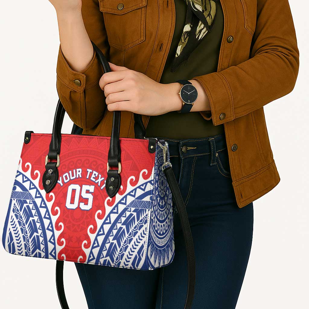 Custom Tuamotu Archipelago Leather Bag Polynesian Tribal Tattoo