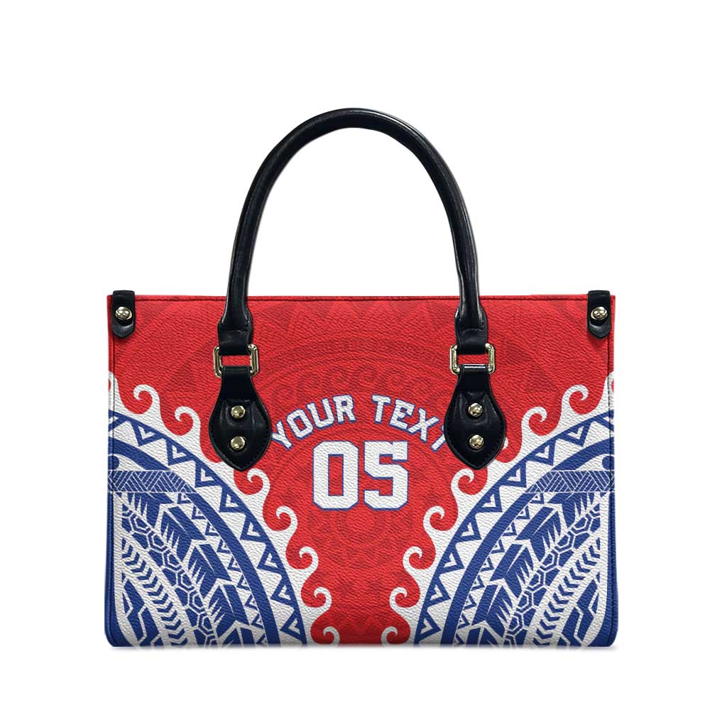 Custom Tuamotu Archipelago Leather Bag Polynesian Tribal Tattoo