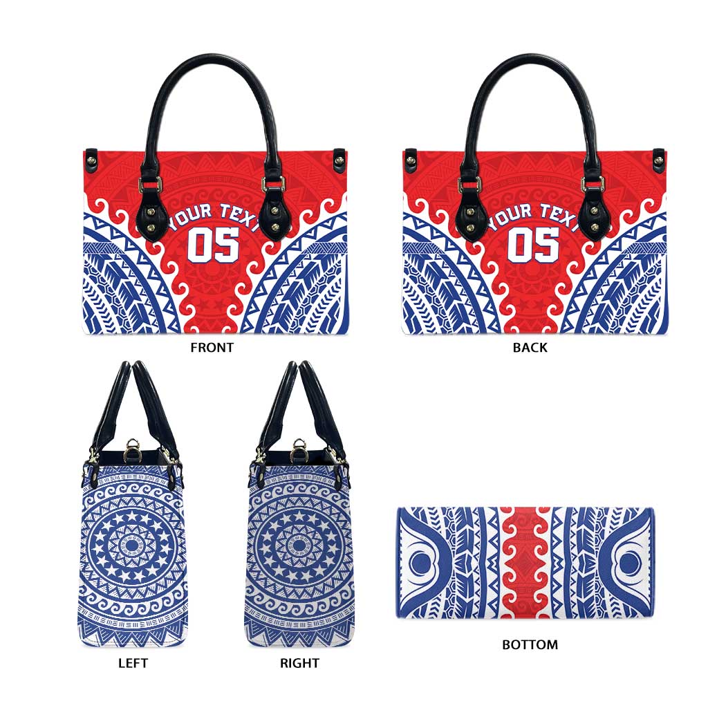 Custom Tuamotu Archipelago Leather Bag Polynesian Tribal Tattoo