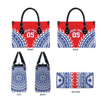 Custom Tuamotu Archipelago Leather Bag Polynesian Tribal Tattoo