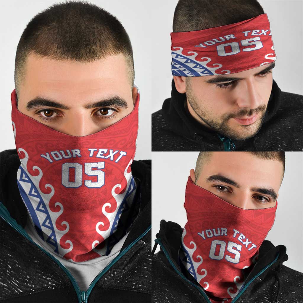 Custom Tuamotu Archipelago Neck Gaiter Polynesian Tribal Tattoo