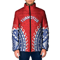 Custom Tuamotu Archipelago Padded Jacket Polynesian Tribal Tattoo