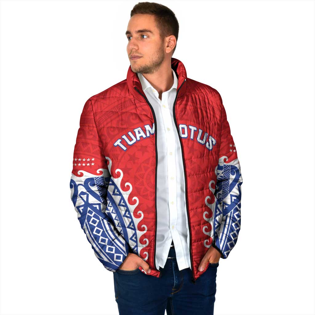 Custom Tuamotu Archipelago Padded Jacket Polynesian Tribal Tattoo