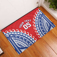 Custom Tuamotu Archipelago Rubber Doormat Polynesian Tribal Tattoo