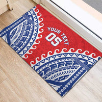 Custom Tuamotu Archipelago Rubber Doormat Polynesian Tribal Tattoo