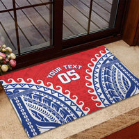 Custom Tuamotu Archipelago Rubber Doormat Polynesian Tribal Tattoo