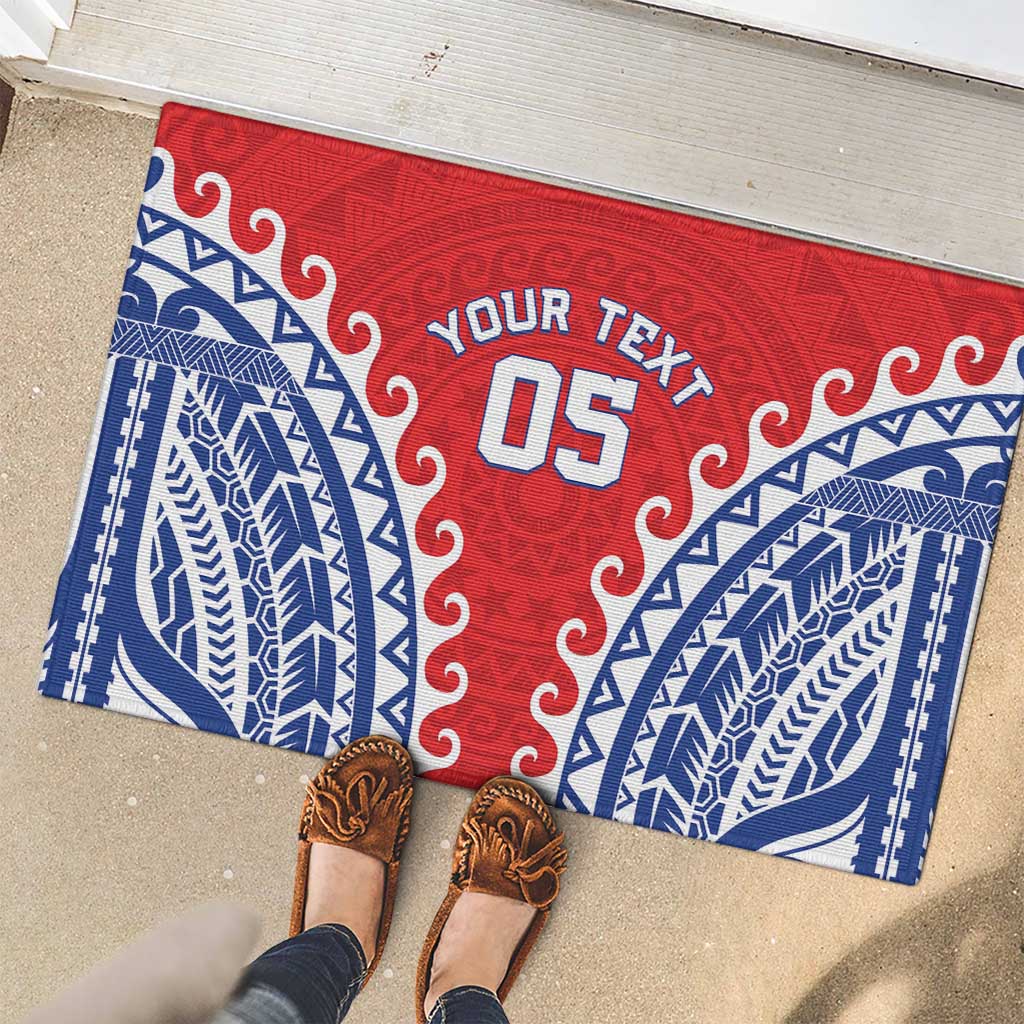 Custom Tuamotu Archipelago Rubber Doormat Polynesian Tribal Tattoo