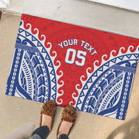 Custom Tuamotu Archipelago Rubber Doormat Polynesian Tribal Tattoo