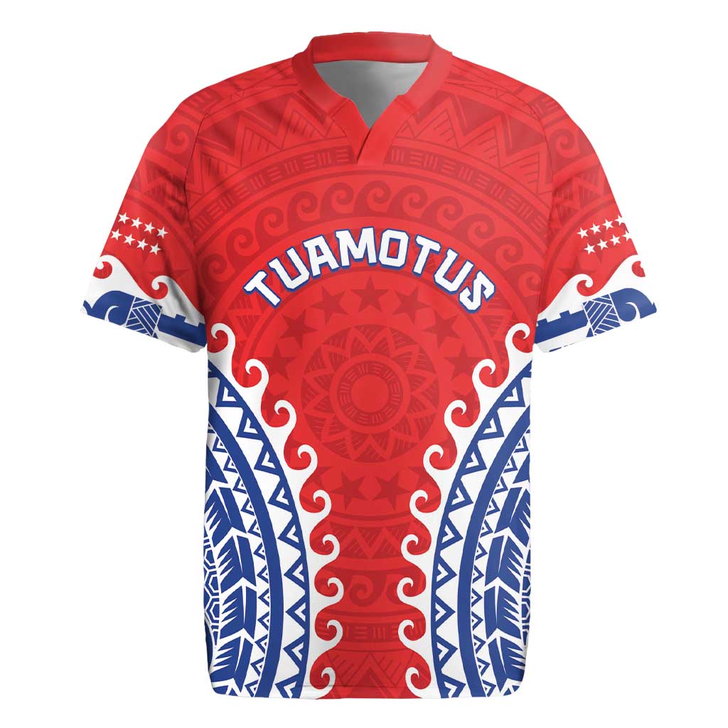 Custom Tuamotu Archipelago Rugby Jersey Polynesian Tribal Tattoo
