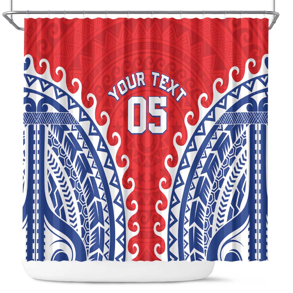 Custom Tuamotu Archipelago Shower Curtain Polynesian Tribal Tattoo