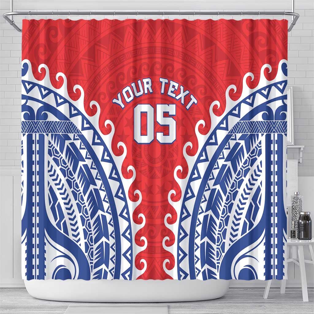 Custom Tuamotu Archipelago Shower Curtain Polynesian Tribal Tattoo