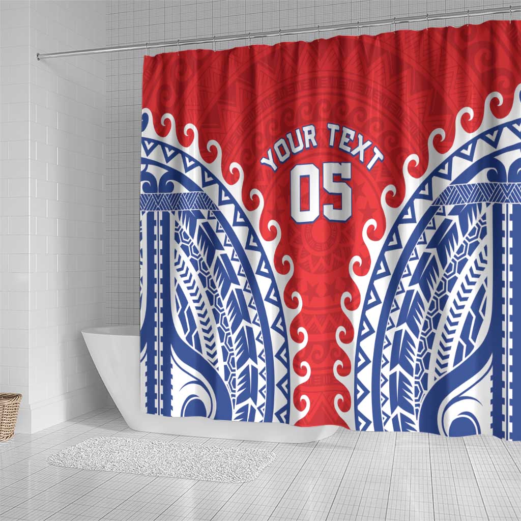 Custom Tuamotu Archipelago Shower Curtain Polynesian Tribal Tattoo