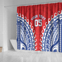 Custom Tuamotu Archipelago Shower Curtain Polynesian Tribal Tattoo