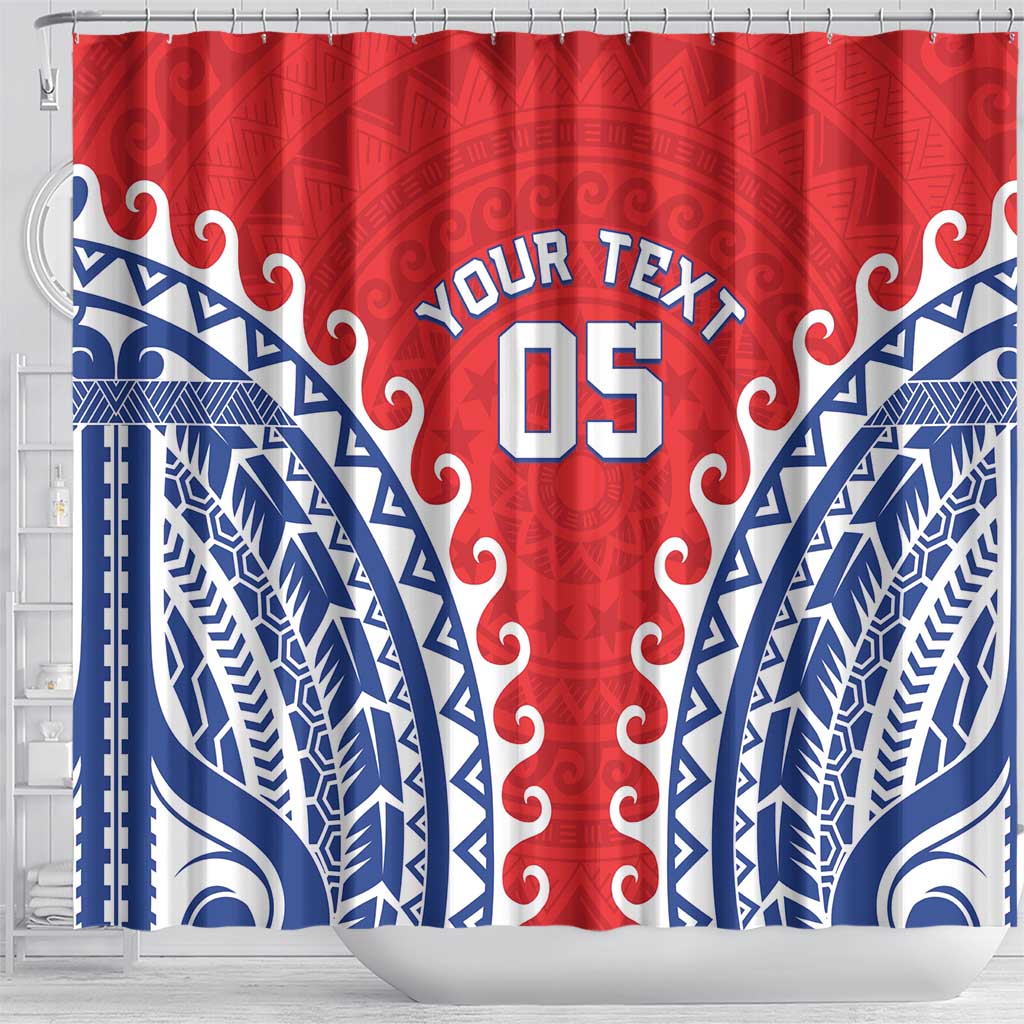 Custom Tuamotu Archipelago Shower Curtain Polynesian Tribal Tattoo