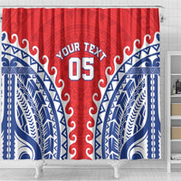 Custom Tuamotu Archipelago Shower Curtain Polynesian Tribal Tattoo