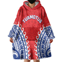 Custom Tuamotu Archipelago Wearable Blanket Hoodie Polynesian Tribal Tattoo