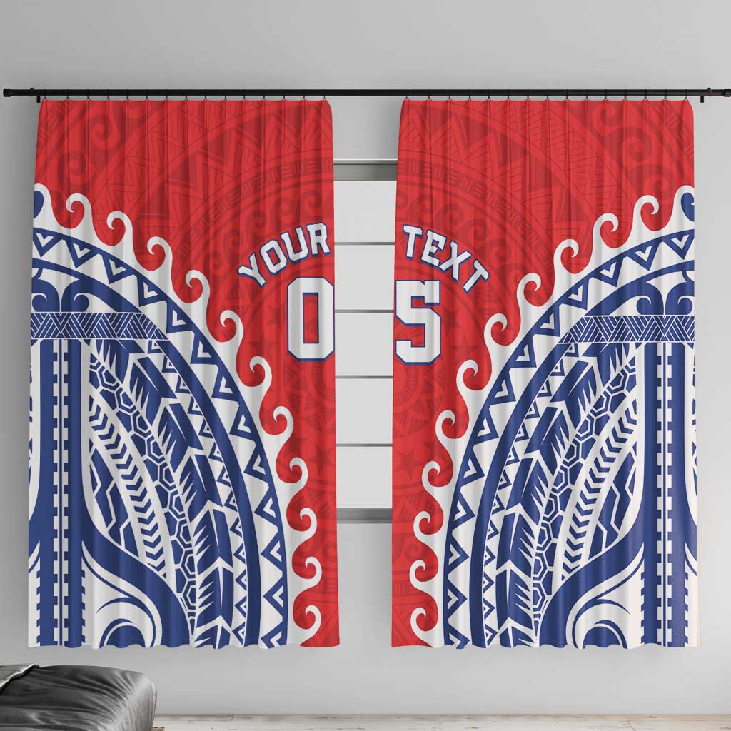 Custom Tuamotu Archipelago Window Curtain Polynesian Tribal Tattoo