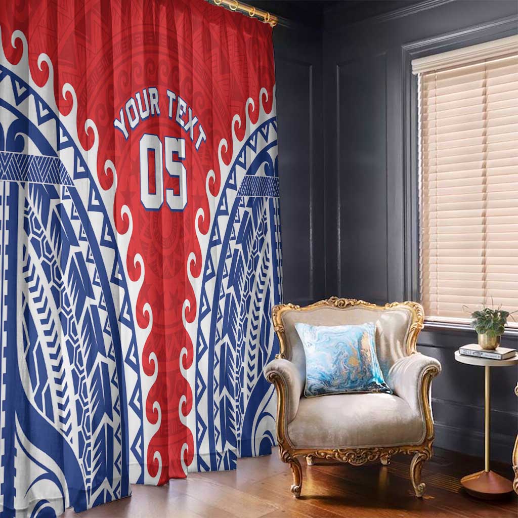 Custom Tuamotu Archipelago Window Curtain Polynesian Tribal Tattoo