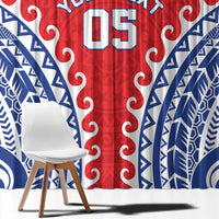 Custom Tuamotu Archipelago Window Curtain Polynesian Tribal Tattoo