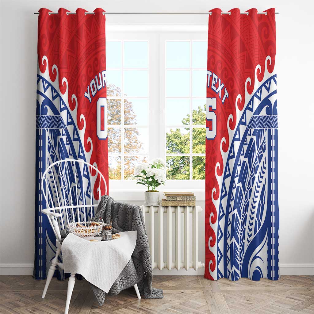 Custom Tuamotu Archipelago Window Curtain Polynesian Tribal Tattoo