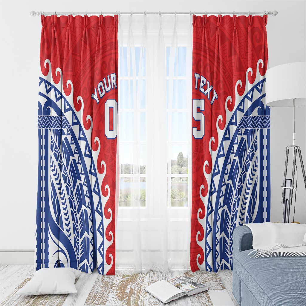 Custom Tuamotu Archipelago Window Curtain Polynesian Tribal Tattoo