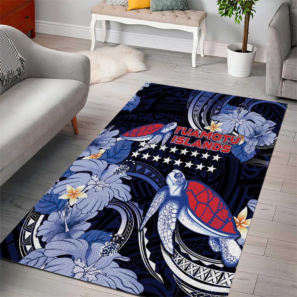 Tuamotu Islands Area Rug Polynesian Pattern With Turtle LT05 - Polynesian Pride