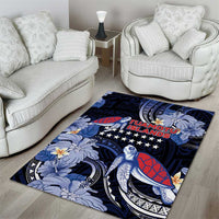 Tuamotu Islands Area Rug Polynesian Pattern With Turtle LT05 - Polynesian Pride