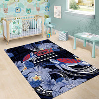 Tuamotu Islands Area Rug Polynesian Pattern With Turtle LT05 - Polynesian Pride