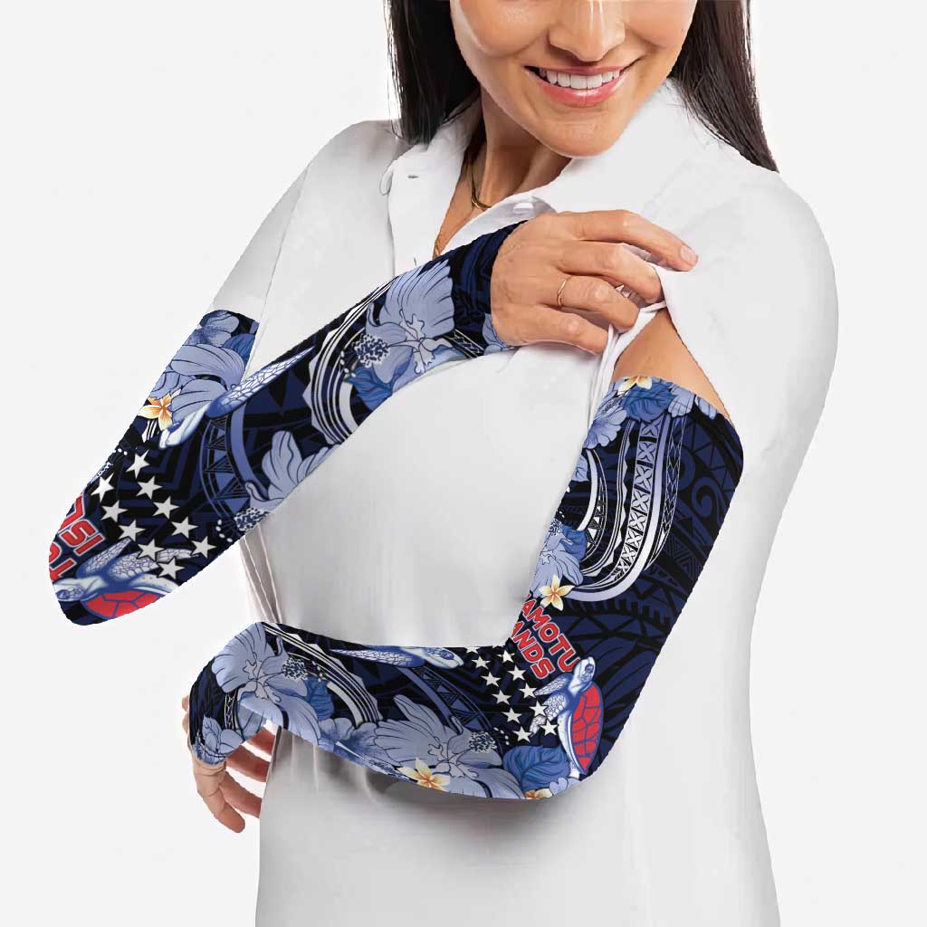 Tuamotu Islands Arm Sleeves Polynesian Pattern With Turtle