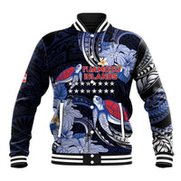 Tuamotu Islands Baseball Jacket Polynesian Pattern With Turtle