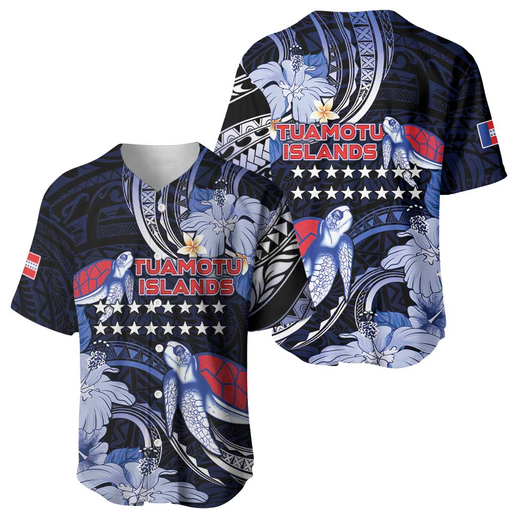 Tuamotu Islands Baseball Jersey Polynesian Pattern With Turtle LT05 - Polynesian Pride