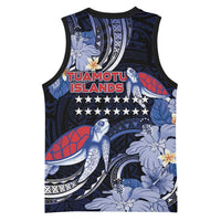 Tuamotu Islands Basketball Jersey Polynesian Pattern With Turtle LT05 - Polynesian Pride