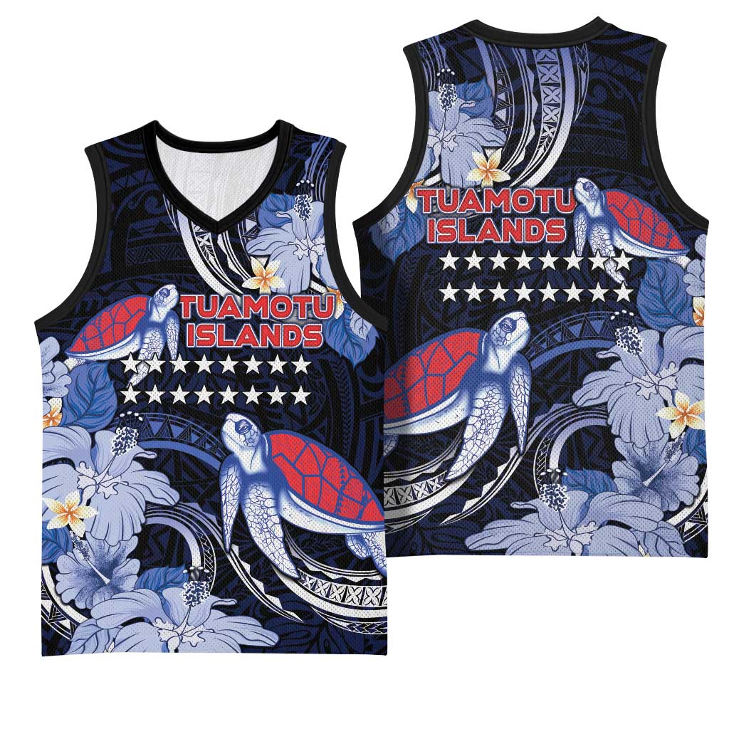 Tuamotu Islands Basketball Jersey Polynesian Pattern With Turtle LT05 - Polynesian Pride