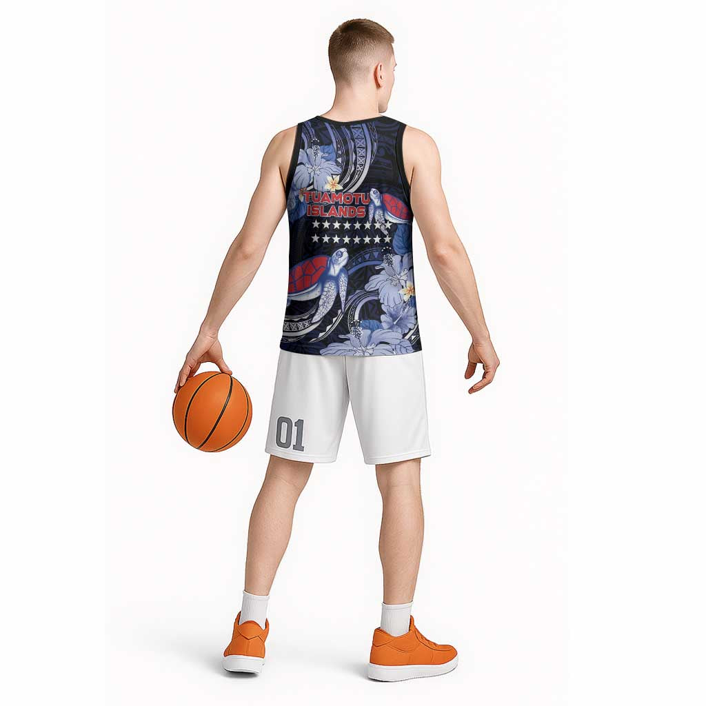 Tuamotu Islands Basketball Jersey Polynesian Pattern With Turtle LT05 - Polynesian Pride
