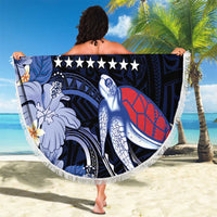 Tuamotu Islands Beach Blanket Polynesian Pattern With Turtle LT05 - Polynesian Pride