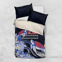 Tuamotu Islands Bedding Set Polynesian Pattern With Turtle LT05 US Twin 172cm x 218cm Black - Polynesian Pride