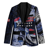 Tuamotu Islands Blazer Polynesian Pattern With Turtle LT05 Unisex Black - Polynesian Pride