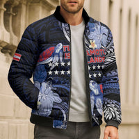 Tuamotu Islands Bomber Puffer Jacket Polynesian Pattern With Turtle LT05 - Polynesian Pride