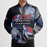 Tuamotu Islands Bomber Puffer Jacket Polynesian Pattern With Turtle LT05 - Polynesian Pride