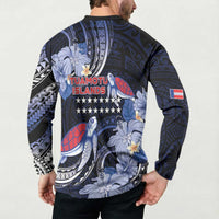Tuamotu Islands Button Sweatshirt Polynesian Pattern With Turtle LT05 - Polynesian Pride