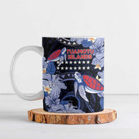 Tuamotu Islands Ceramic Mug Polynesian Pattern With Turtle LT05 Black - Polynesian Pride