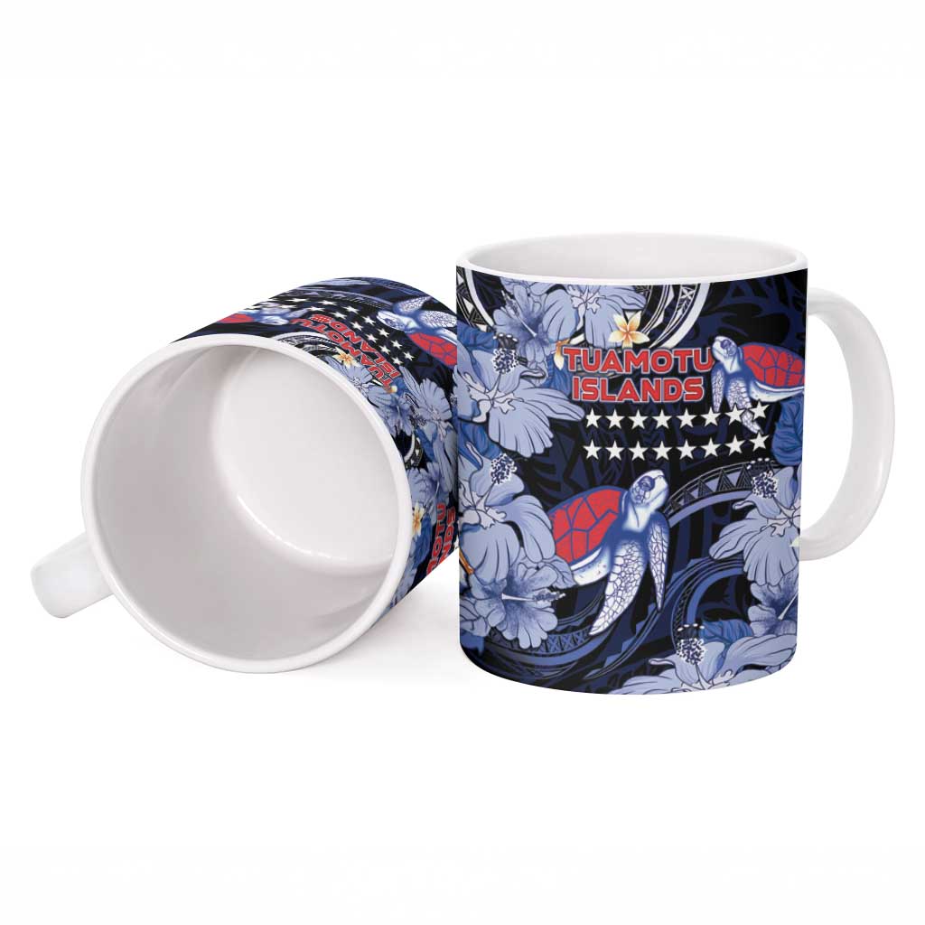 Tuamotu Islands Ceramic Mug Polynesian Pattern With Turtle LT05 - Polynesian Pride