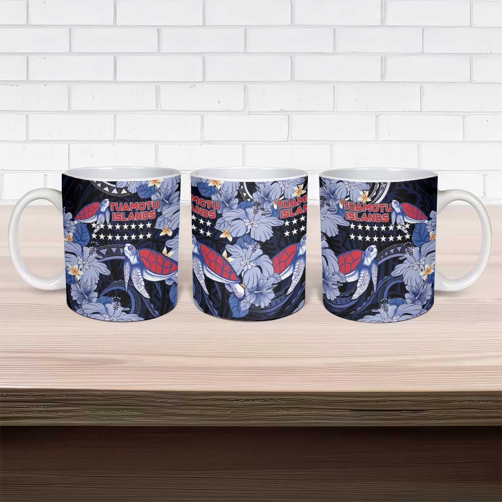 Tuamotu Islands Ceramic Mug Polynesian Pattern With Turtle LT05 - Polynesian Pride