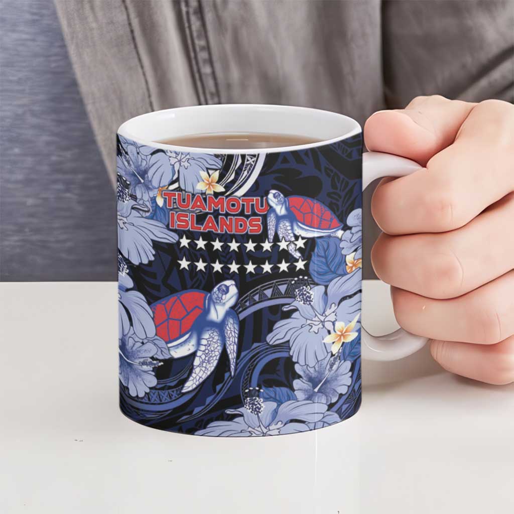 Tuamotu Islands Ceramic Mug Polynesian Pattern With Turtle LT05 - Polynesian Pride