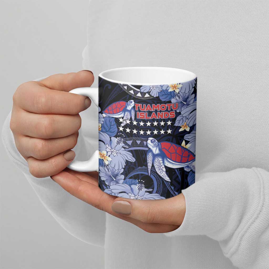 Tuamotu Islands Ceramic Mug Polynesian Pattern With Turtle LT05 - Polynesian Pride
