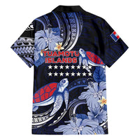 Tuamotu Islands Family Matching Mermaid Dress and Hawaiian Shirt Polynesian Pattern With Turtle