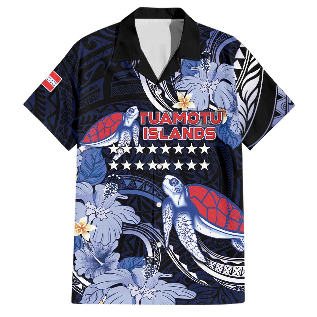 Tuamotu Islands Family Matching Puletasi and Hawaiian Shirt Polynesian Pattern With Turtle