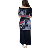 Tuamotu Islands Family Matching Puletasi and Hawaiian Shirt Polynesian Pattern With Turtle