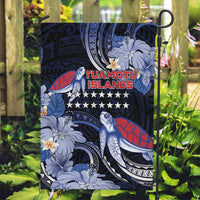 Tuamotu Islands Garden Flag Polynesian Pattern With Turtle LT05 Garden Flag Black - Polynesian Pride